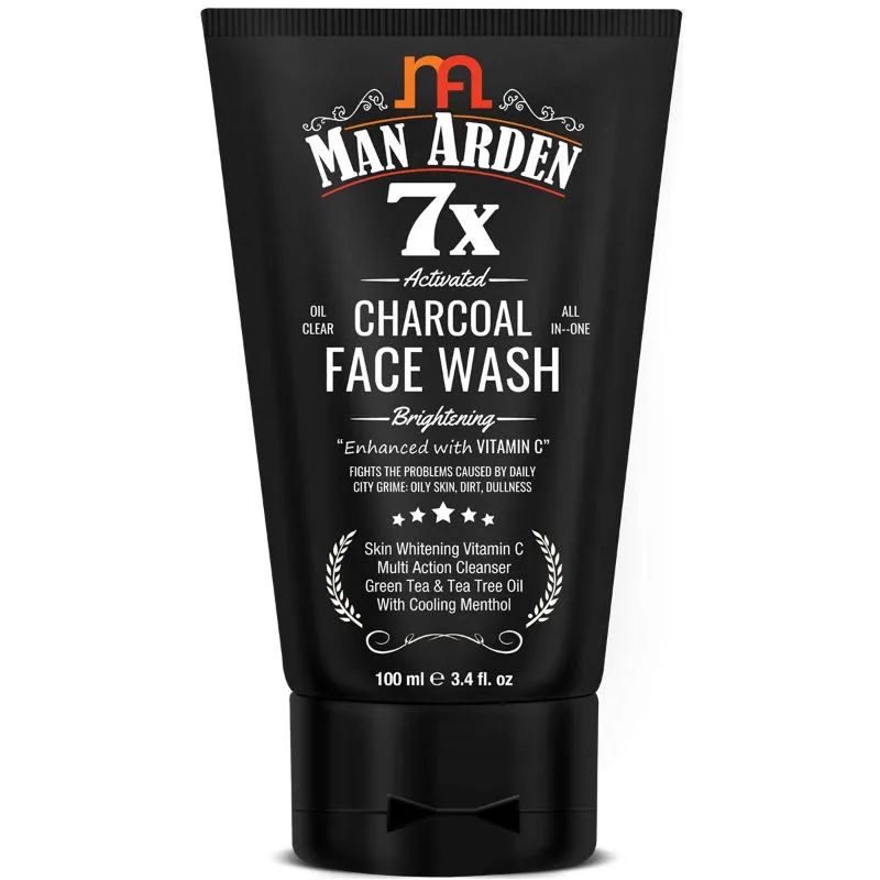 Man Arden 7X Activated Charcoal Brightening Face Wash 100ml