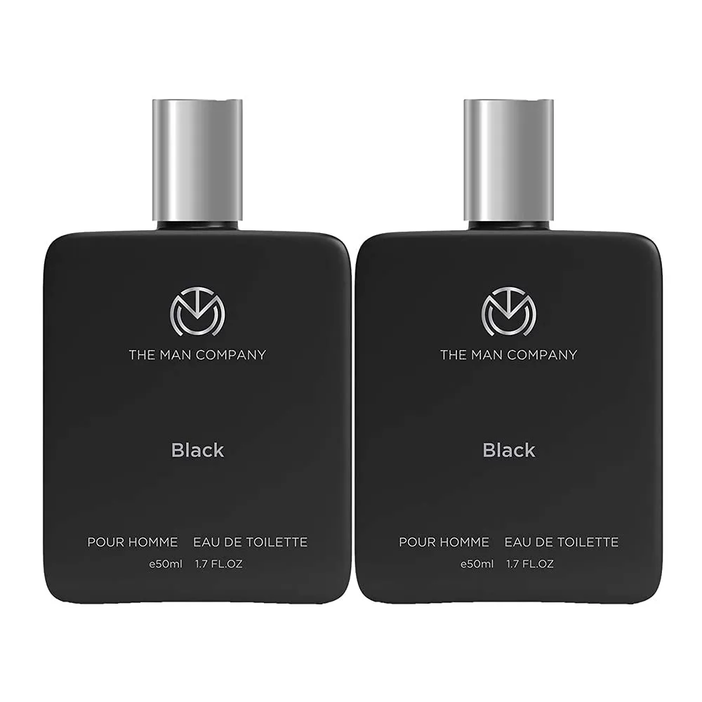 The Man Company Black Edt For Men, Premium Long Lasting Fragrance Spray (pack Of 2)