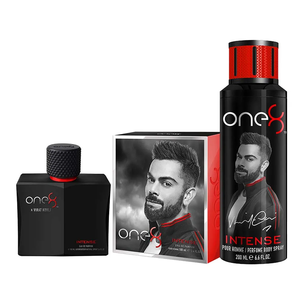 One8 by Virat Kohli Deo Eau De Parfum + Deo (Pack of 2) Intense- For Men