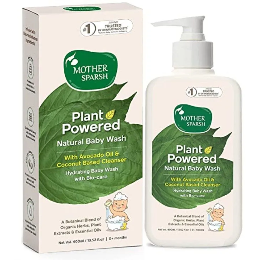 Mother Sparsh Plant Powered Natural Hydrating Baby Wash With Organic Herbs & Essential Oils