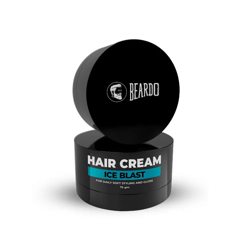 Beardo Ice Blast Cooling Hair Cream |ICY cool hair cream for Daily Styling | Cool lock technology