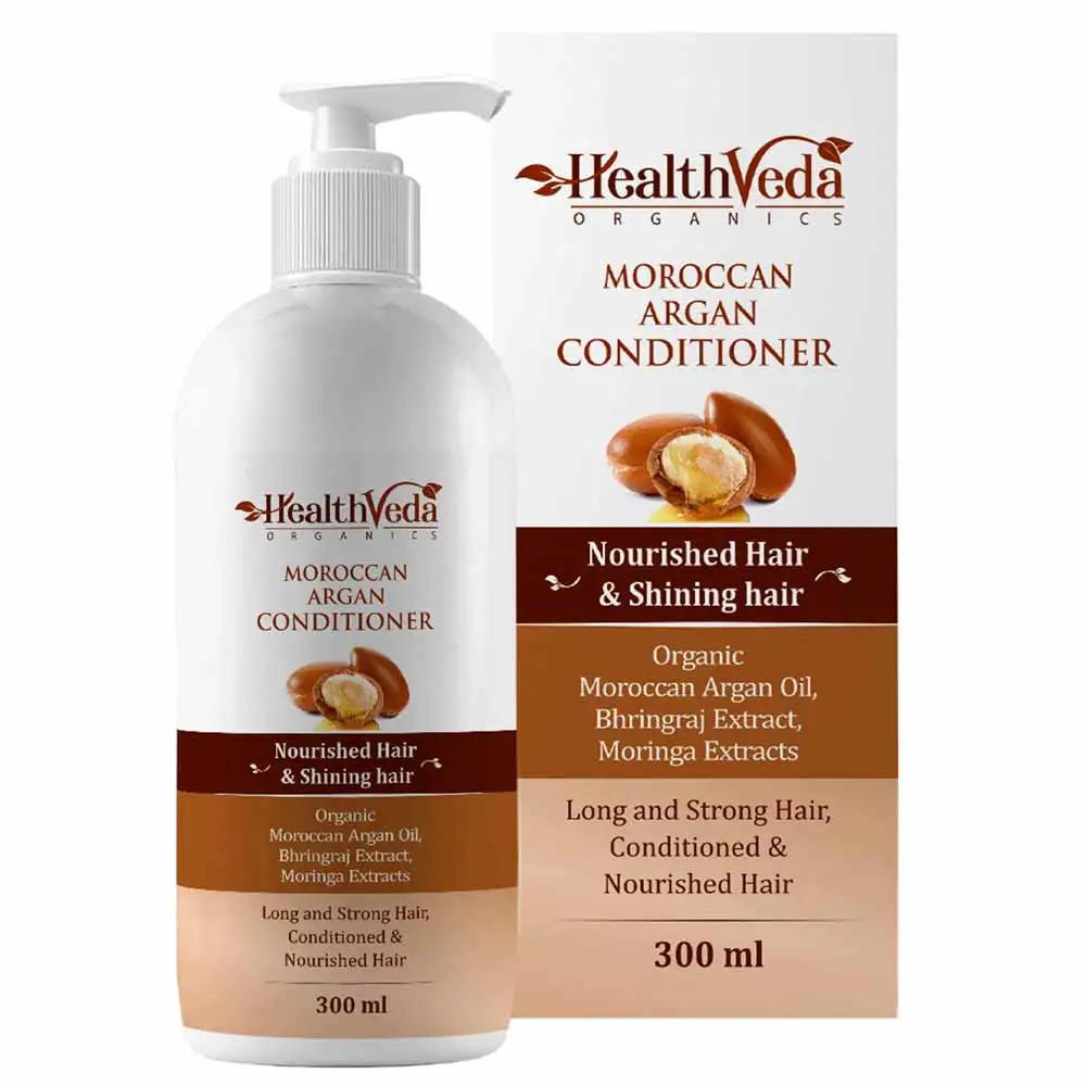 Health Veda Organics Moroccan Argan Conditioner,  300 ml  for All Hair Type