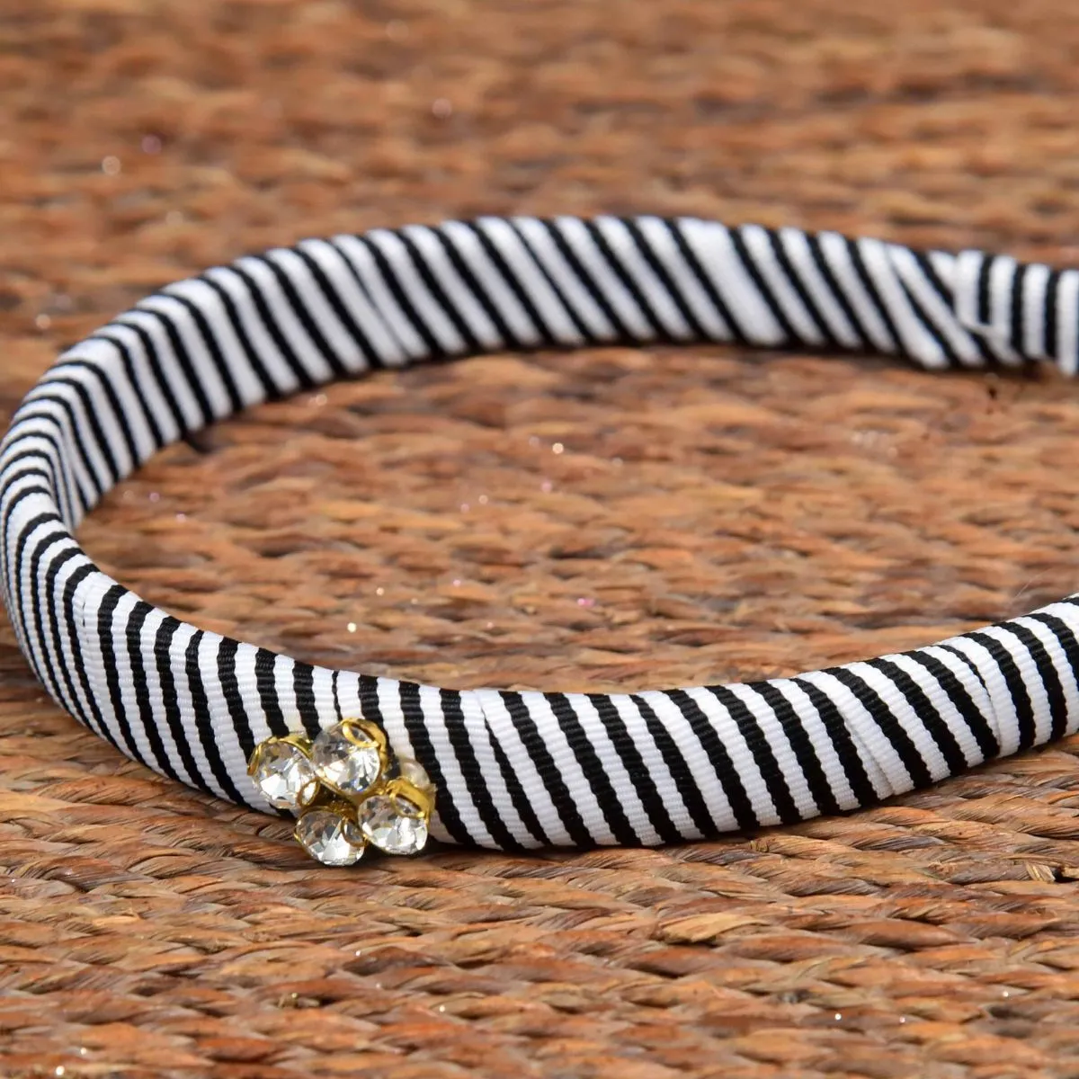 YoungWildFree Zebra Hairbands For Women (Black And White)(Free Size)