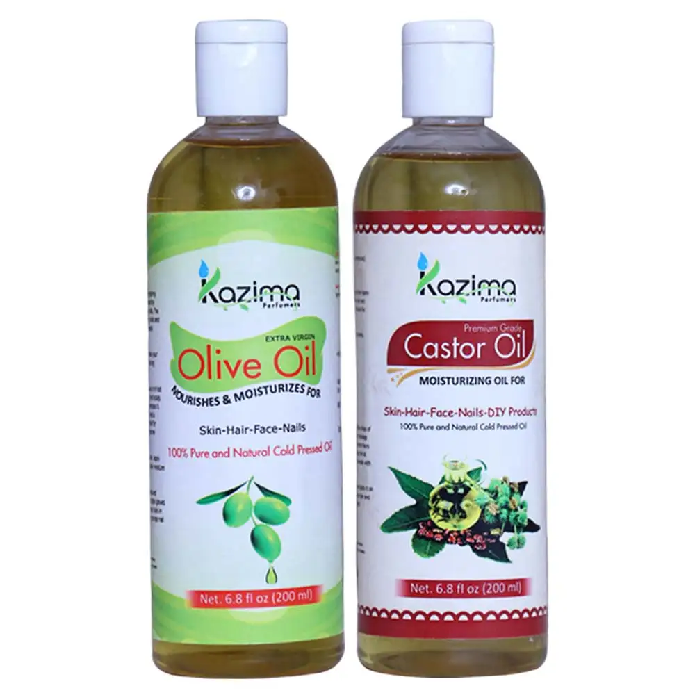 Kazima Olive & Castor Oil (Each 200ml) Combo,  2 Piece(s)/Pack  Hair Growth