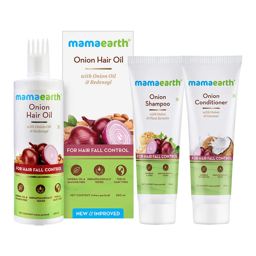 Mamaearth Onion Anti Hairfall Kit (oil + Shampoo + Conditioner)