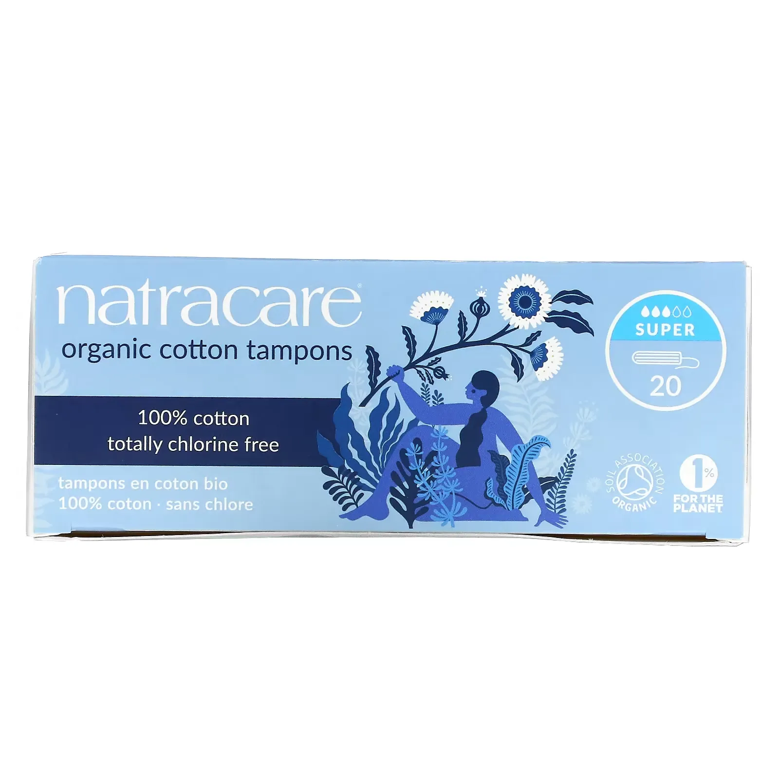 Organic Cotton Tampons, Super, 20 Tampons