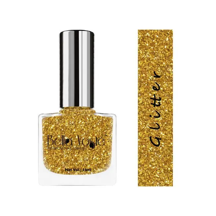 Bella Voste Gold Glitter Nail Paint 61 GL (10 ml)