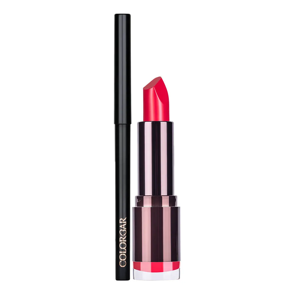 Colorbar Velvet Matte Lipstick - Deep Fantasy + Intensly Rich Kajal Combo