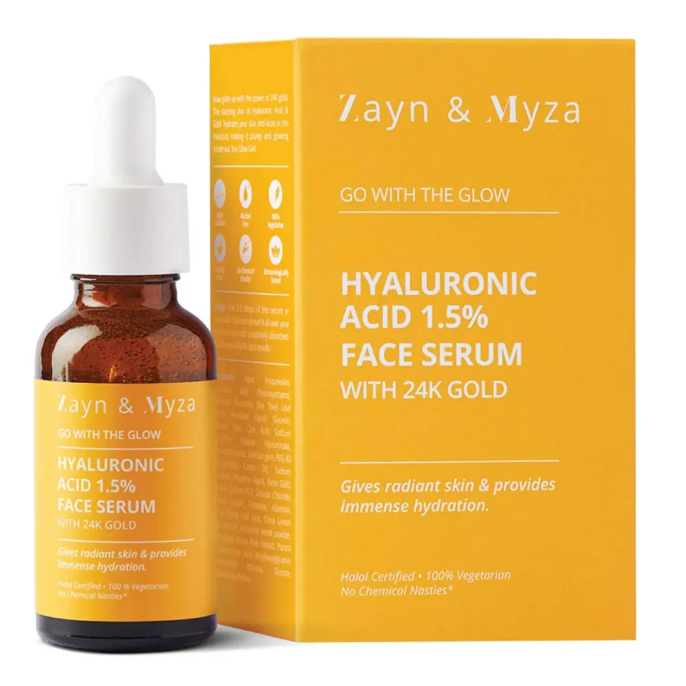 ZM Zayn & Myza Hyaluronic Acid 1.5% & 24K Gold Face Serum