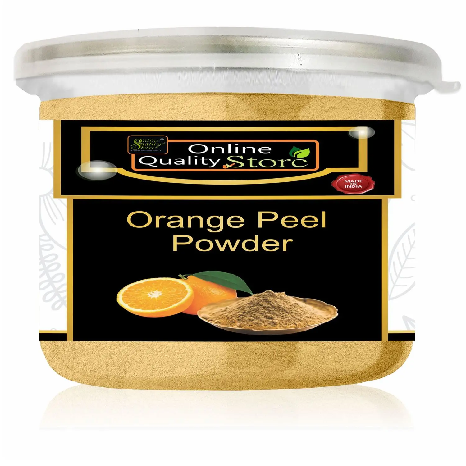 Online Quality Store Jar Orange Peel Powder for Skin Whitening_100g - Orange Peel Powder Organic for Skin | Organic for Skin and Nail Health | Powdered Citrus Peel {Jar_Orange_Peel_100g}