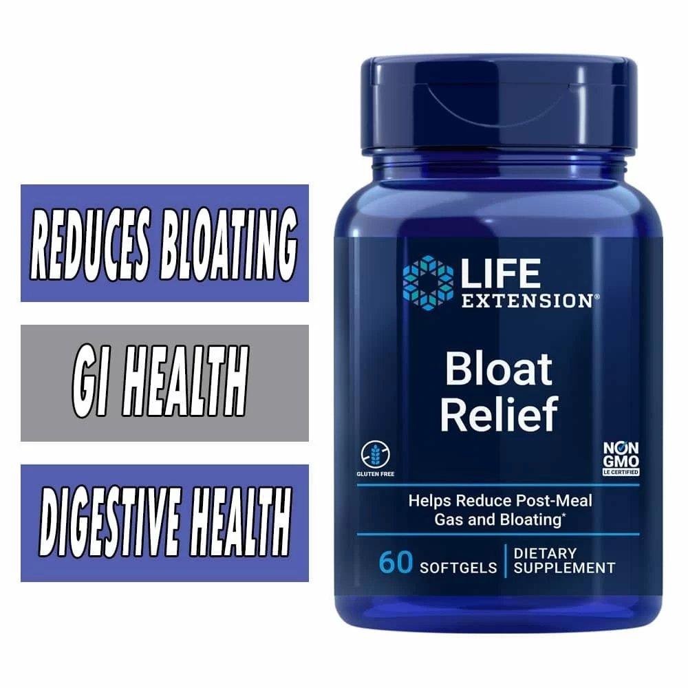 Life Extension Bloat Relief - 60 Softgels