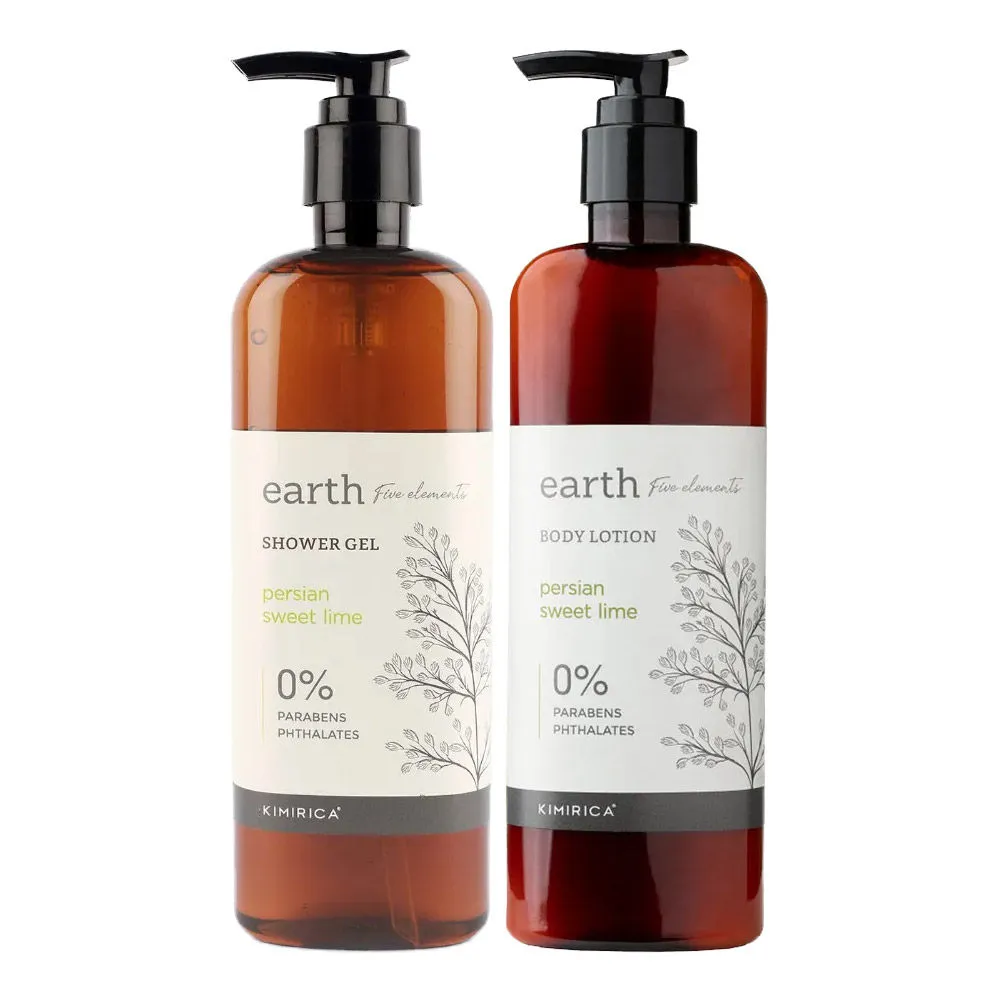 Kimirica Earth Persian Sweet Lime Shower Gel & Body Lotion Bath Duo