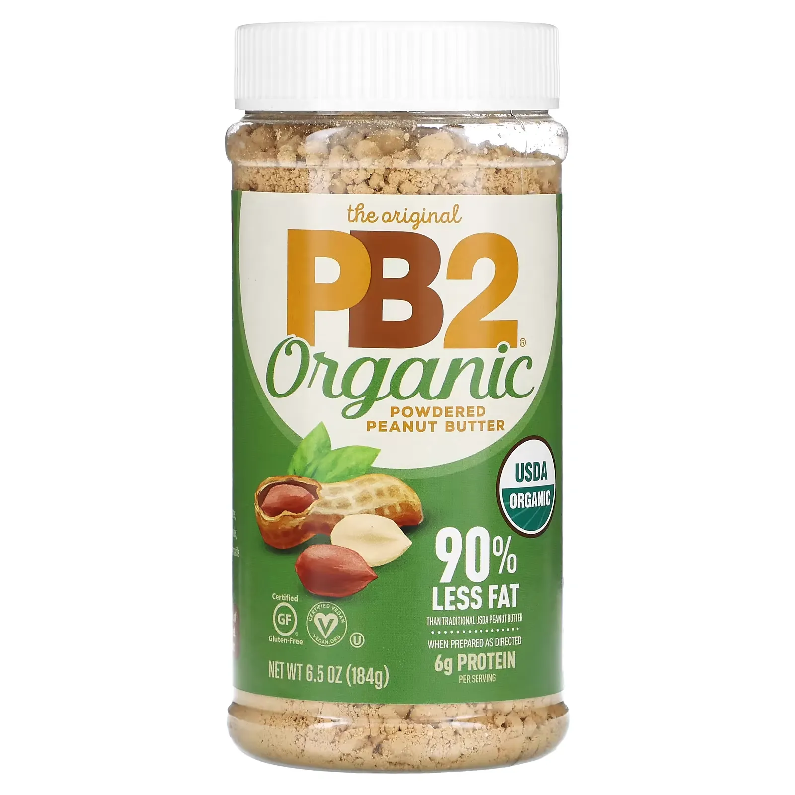 The Original PB2, Organic Powdered Peanut Butter, 6.5 oz (184 g)