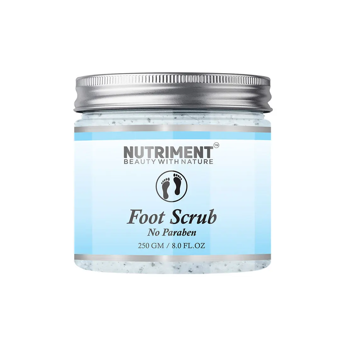 Nutriment Foot Scrub for Deadskin Cells Removal, Removing Blackheads and Revitalises Healthy Skin, Paraban Free 250gram Suitable for all skin types