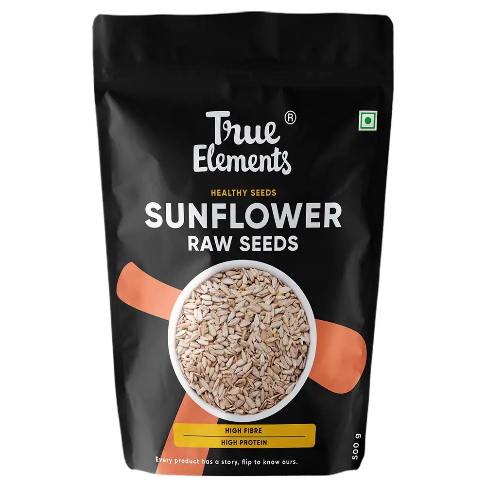 True Elements Sunflower Raw Seeds,  Unflavoured  0.5 kg