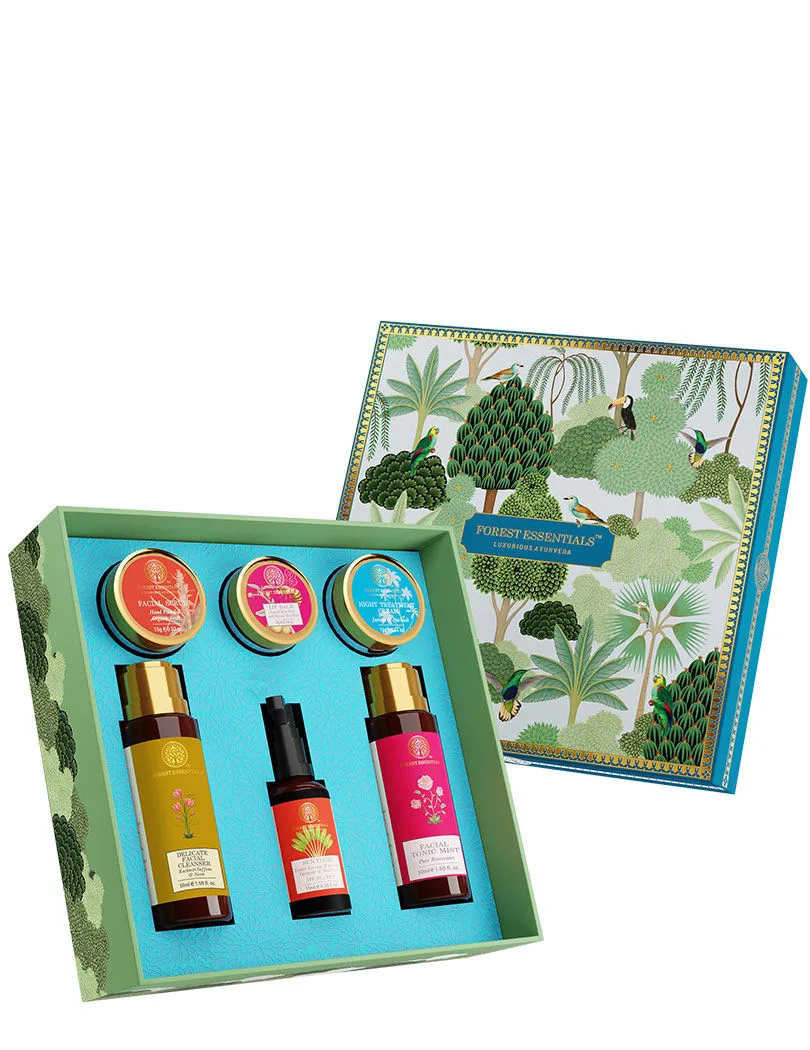 Forest Essentials AM-PM Skincare | 6 Bestsellers Pakshishal Gift Box