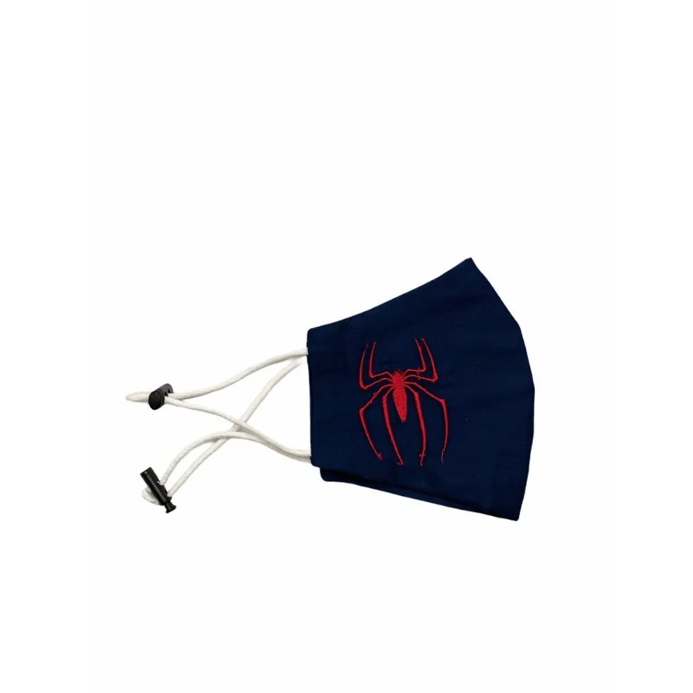 The Tie Hub Spider-man Navy Blue Embroidered Mask