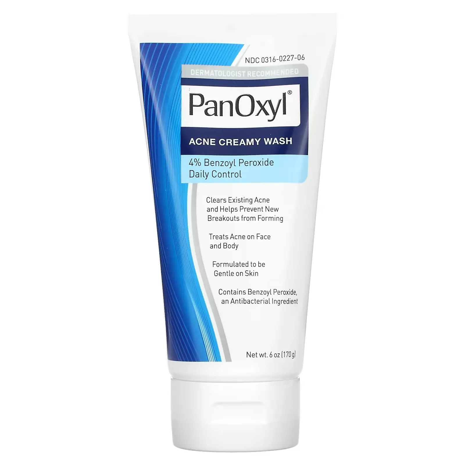 Acne Creamy Wash, Benzoyl Peroxide 4% Daily Control,  6 oz (170 g)