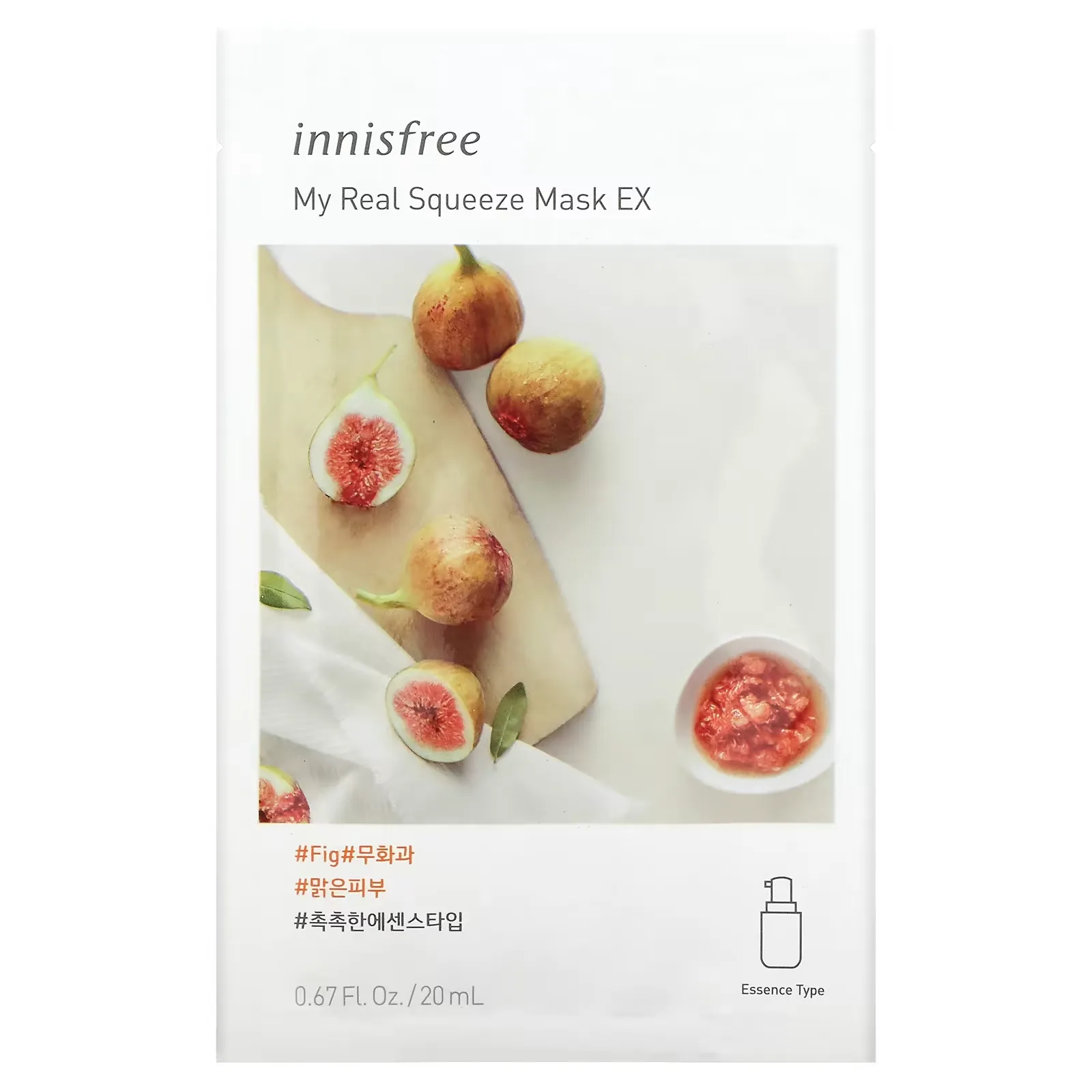 My Real Squeeze Beauty Mask EX, Fig, 1 Sheet, 0.67 fl oz (20 ml)