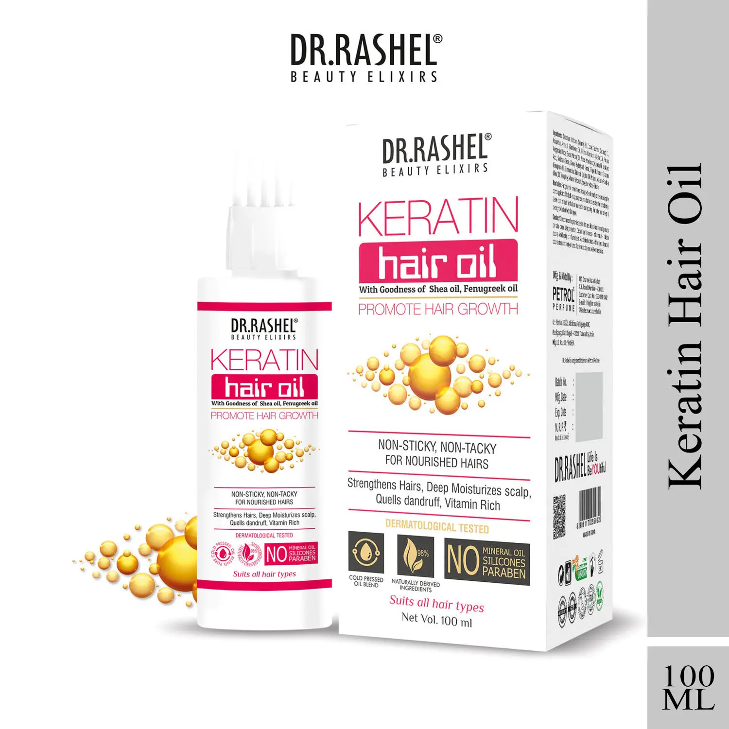 Dr.Rashel Keratin Hair Oil Promotes Hair Growth (100ml)