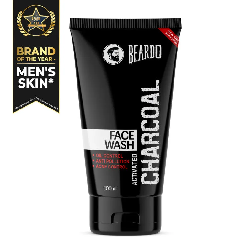 Beardo Activated Charcoal Face Wash for Deep Pore Cleansing, | Removes Dirt & Impurities