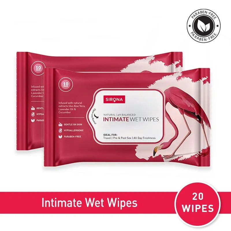 Sirona Intimate Wet Wipes By Sirona (2 x 10 Wipes)