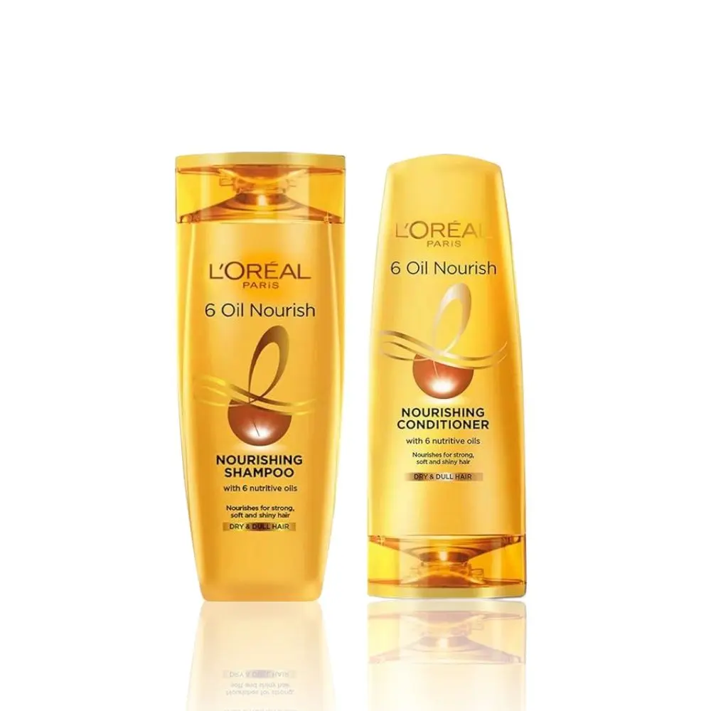 L'Oreal Paris 6 Oil Nourish Hair Care Duo (6 Oil Nourish Shampoo (180ml), 6 Oil Nourish Conditioner (180ml))