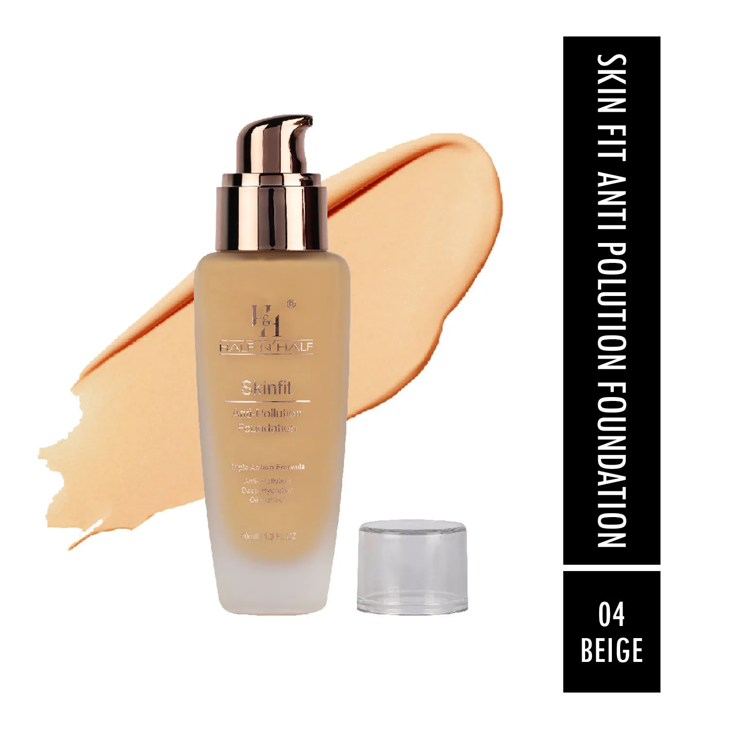 Half N Half Skinfit Anti-Pollution Deep Hydration And Oil Foundation - Beige