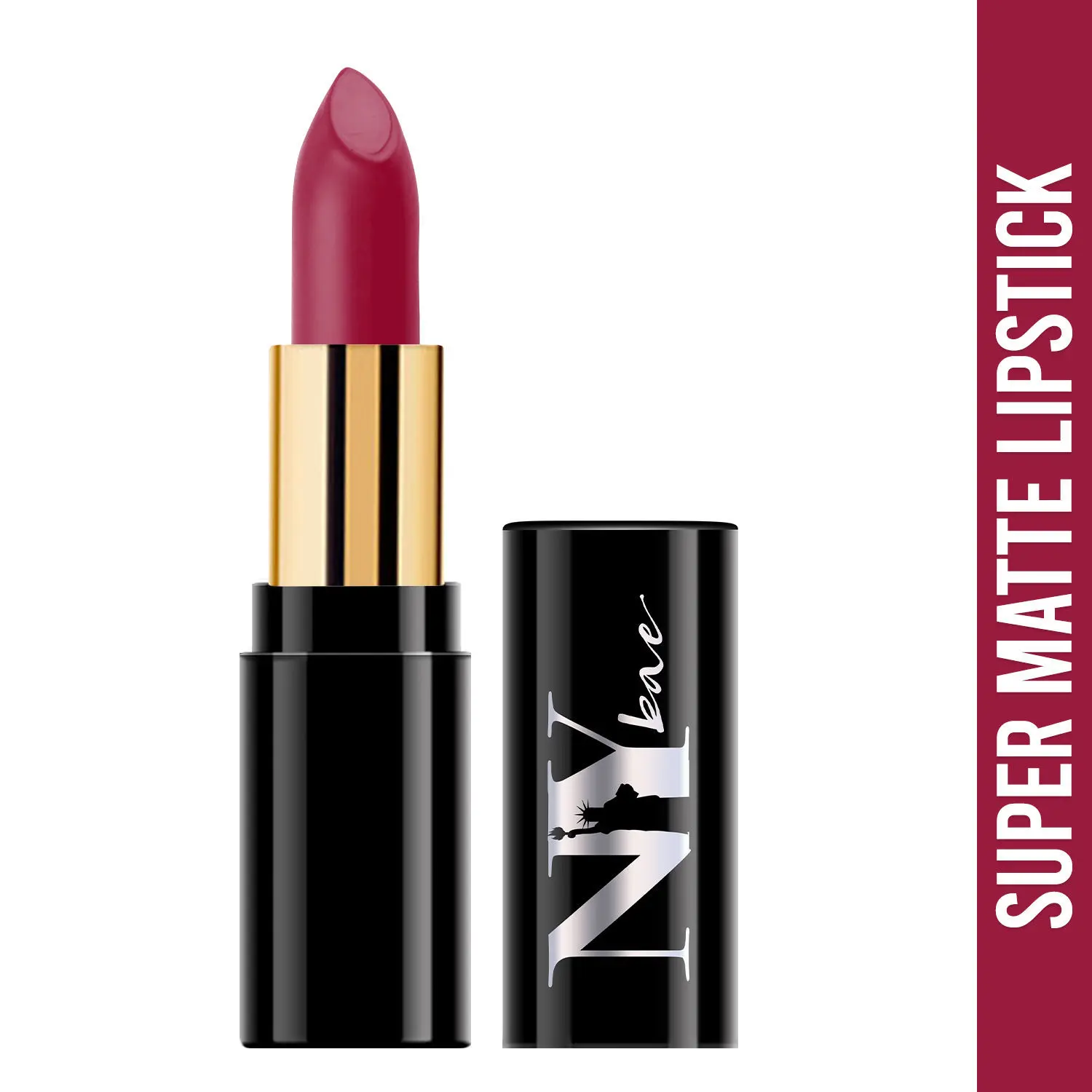 NY Bae Super Matte Lipstick - Dynamic Danielle 10 (4.2 g) | Pink | Loaded With Vitamin E | Rich Colour | Long lasting | Smudgeproof | Vegan