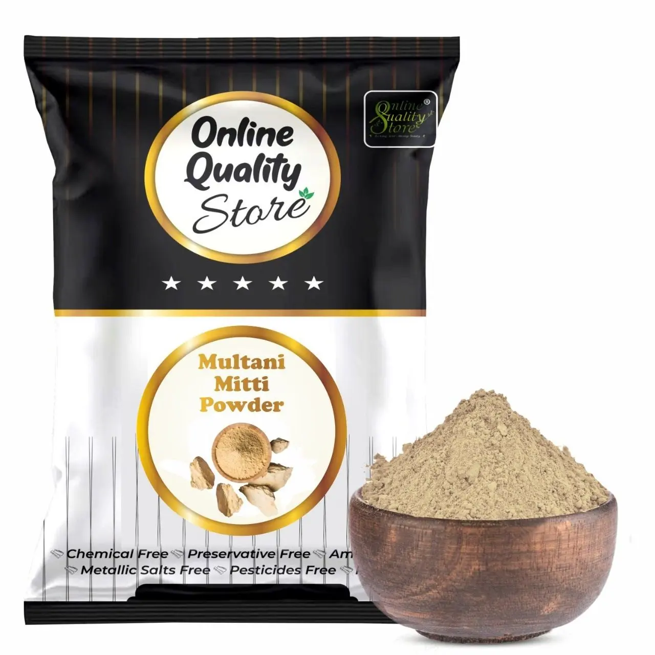 Online Quality Store 100% Herbal Multani Mitti_100g - Multani Mud Mitti | Indian Healing Clay | Bentonite Clay | for Deep Pore Cleanser |Face Pack Pure & Natural{Mitti_powder100}