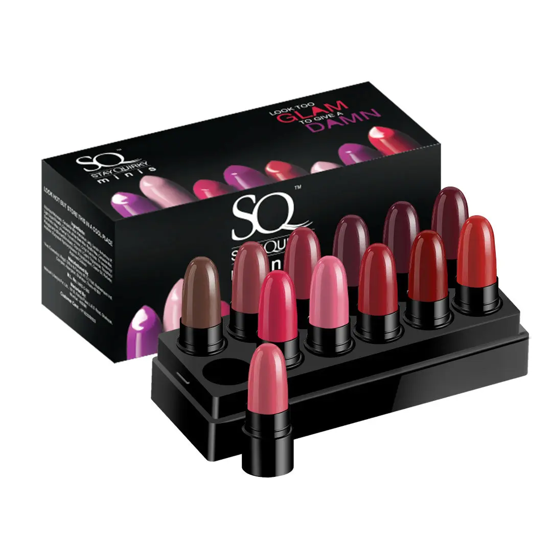 Stay Quirky Lipstick Soft Matte Minis - Kiss My Lips And Take Wine Sips, Set of 12 Mini Lipsticks, Kit 7 (14.4 g)