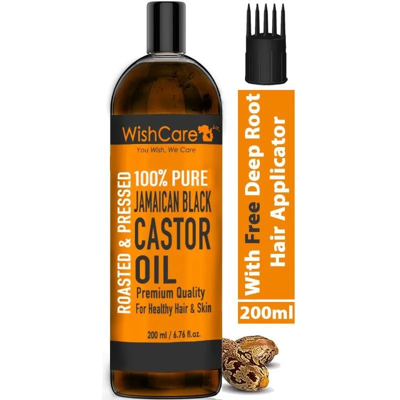 WishCare 100% Pure Jamaican Black Castor Oil-Cold Pressed