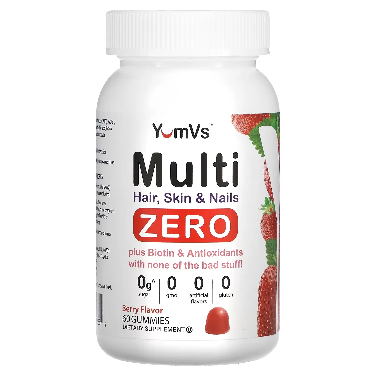 Multi, Hair, Skin & Nails Zero, Berry, 60 Gummies