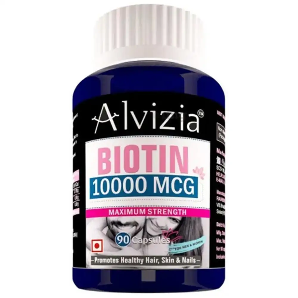 Alvizia Biotin 10000mcg,  90 capsules  Unflavoured