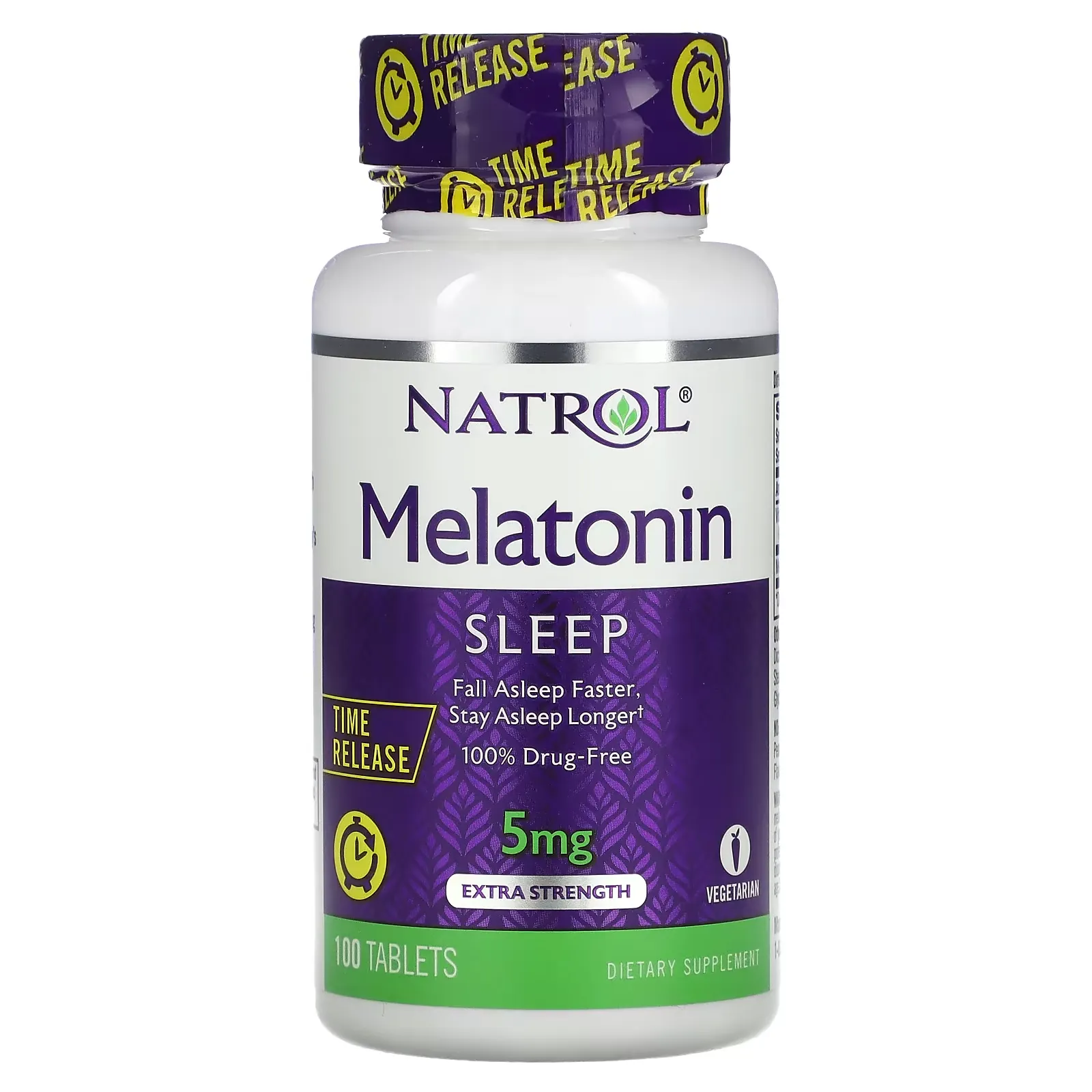 Melatonin, Time Release, Extra Strength, 5 mg, 100 Tablets