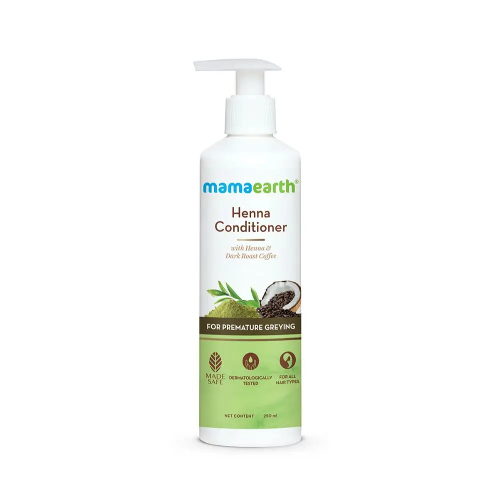 Mamaearth Henna Conditioner, for Grey Hair, with Henna and Deep Roast Coffee for Premature Greying – 250 ml