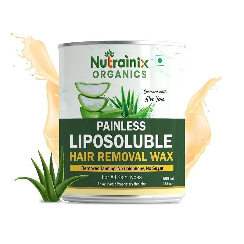 Nutrainix Organics Painless Liposoluble Aloe Vera Hair Removal Wax For Arms And Bikni Area