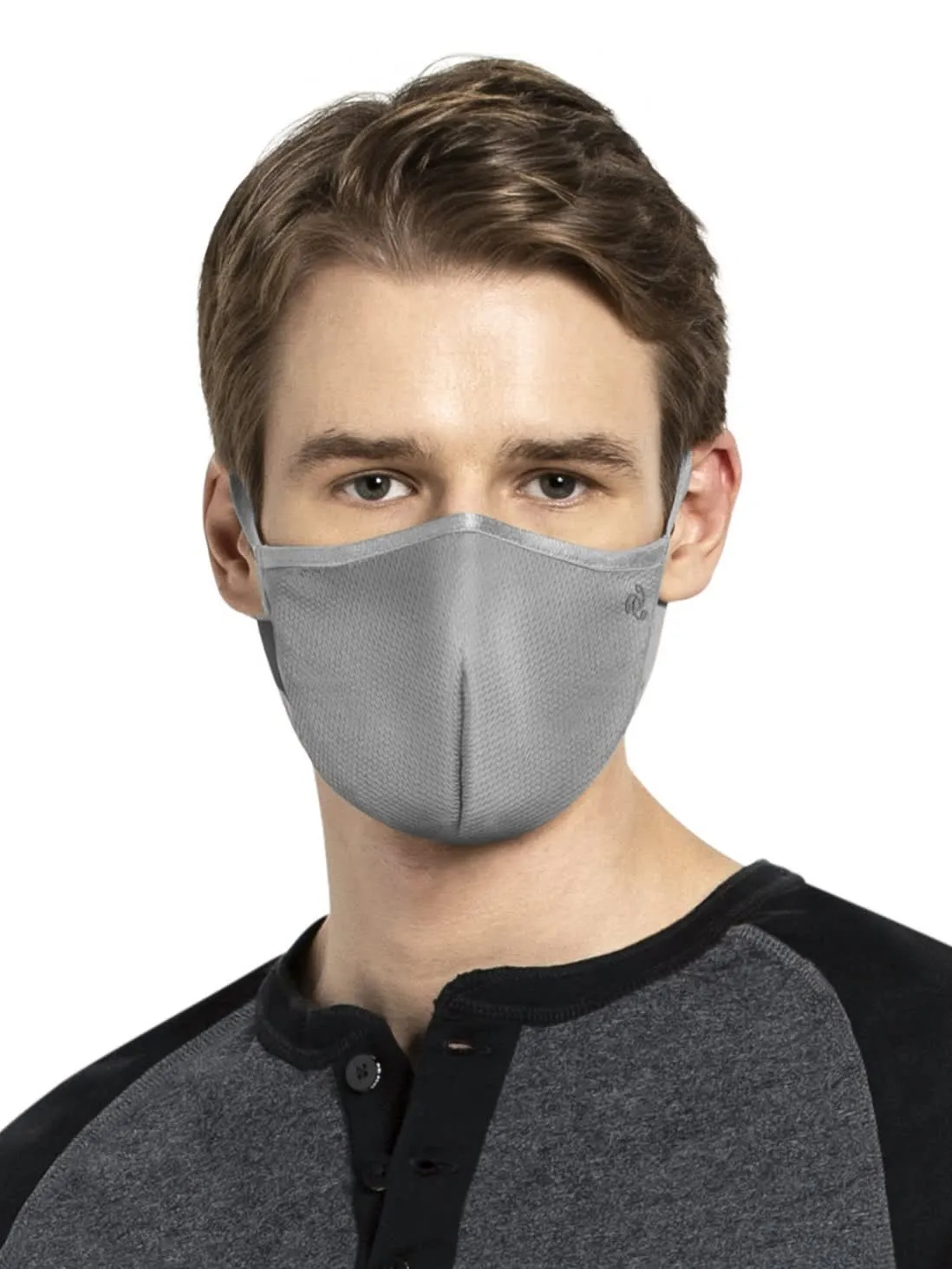 Jockey Performance Grey Unisex Face Mask : Style No - FM02 (Pack of 2) (L)