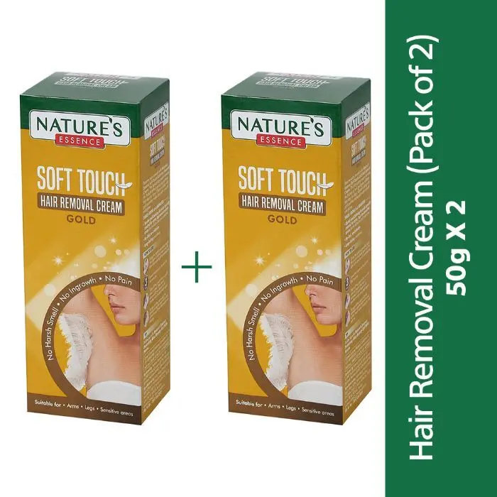 Nature's Essence Soft Touch Hair Removal Cream - Gold, 50 g (Pack of 2)