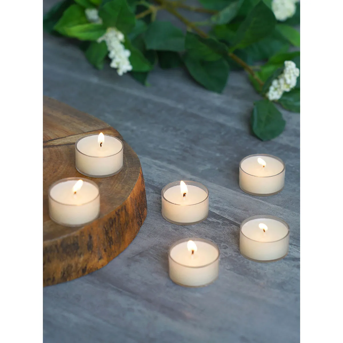 Pure Home + Living White Divine Acrylic Tealights (Set of 24)