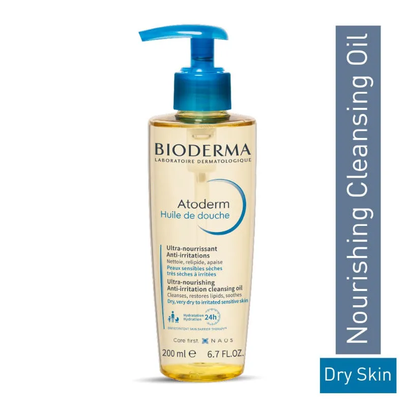 Bioderma Atoderm Huile de douche 24h Hydration Ultra-nourishing Anti-irriatation Cleansing Oil