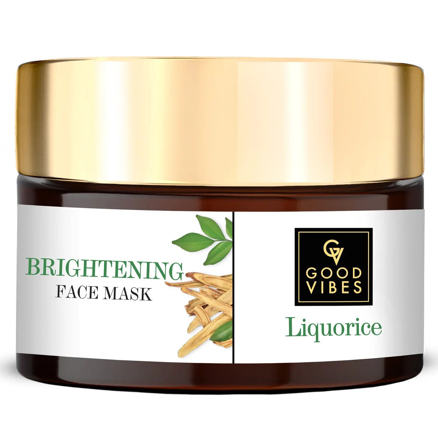 Good Vibes Liquorice Brightening Face Mask | Removes Dirt & Impurities, Skin Cleansing | No Parabens, No Sulphates, No Mineral Oil, No Animal Testing (50 g)