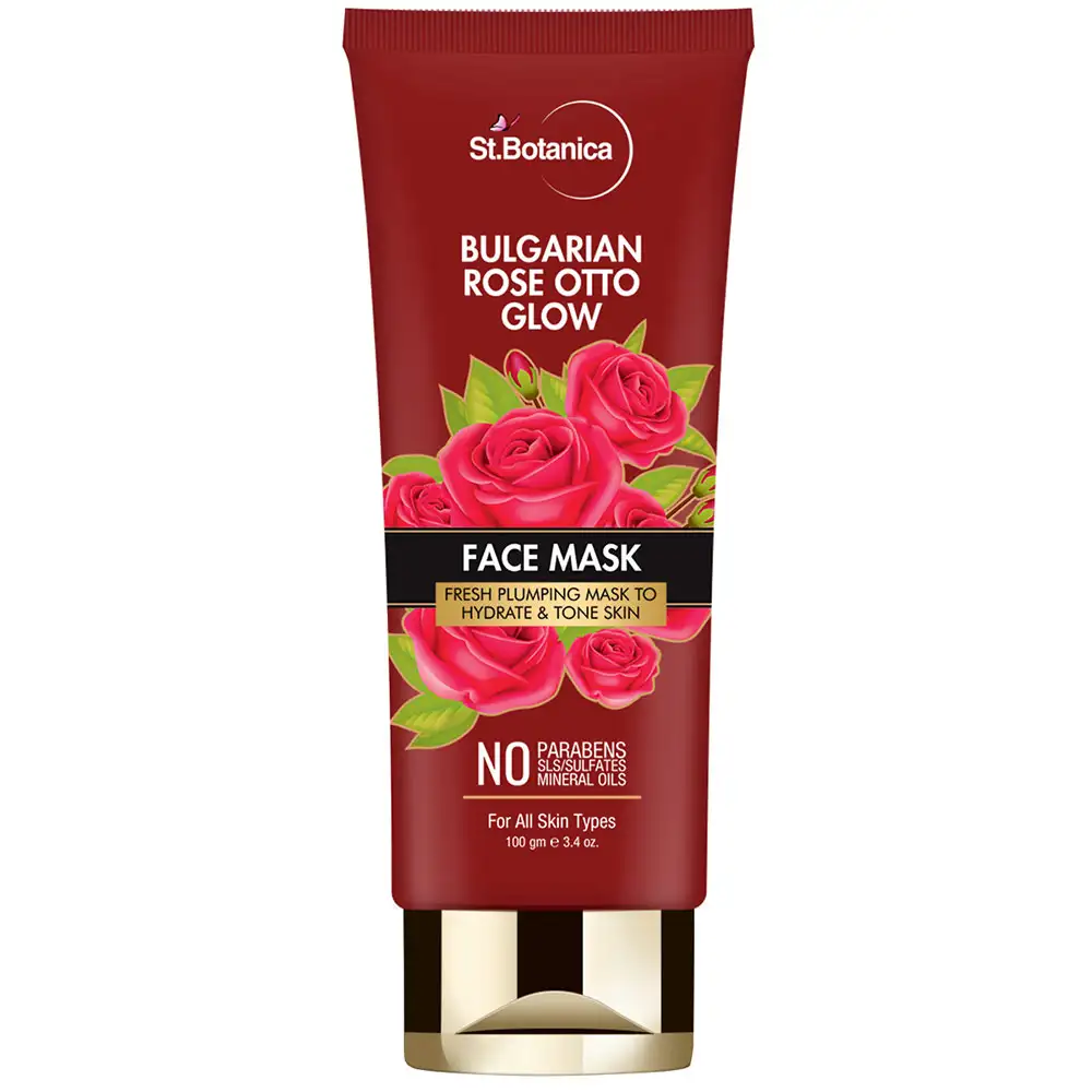 St.Botanica Bulgarian Rose Otto Glow Face Mask,  100 g  for All Skin Types