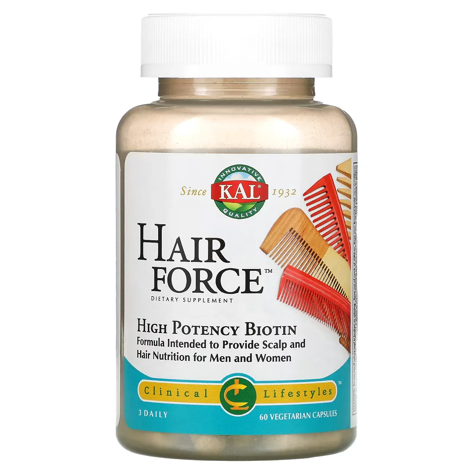 Hair Force, High Potency Biotin, 60 Vegetarian Capsules