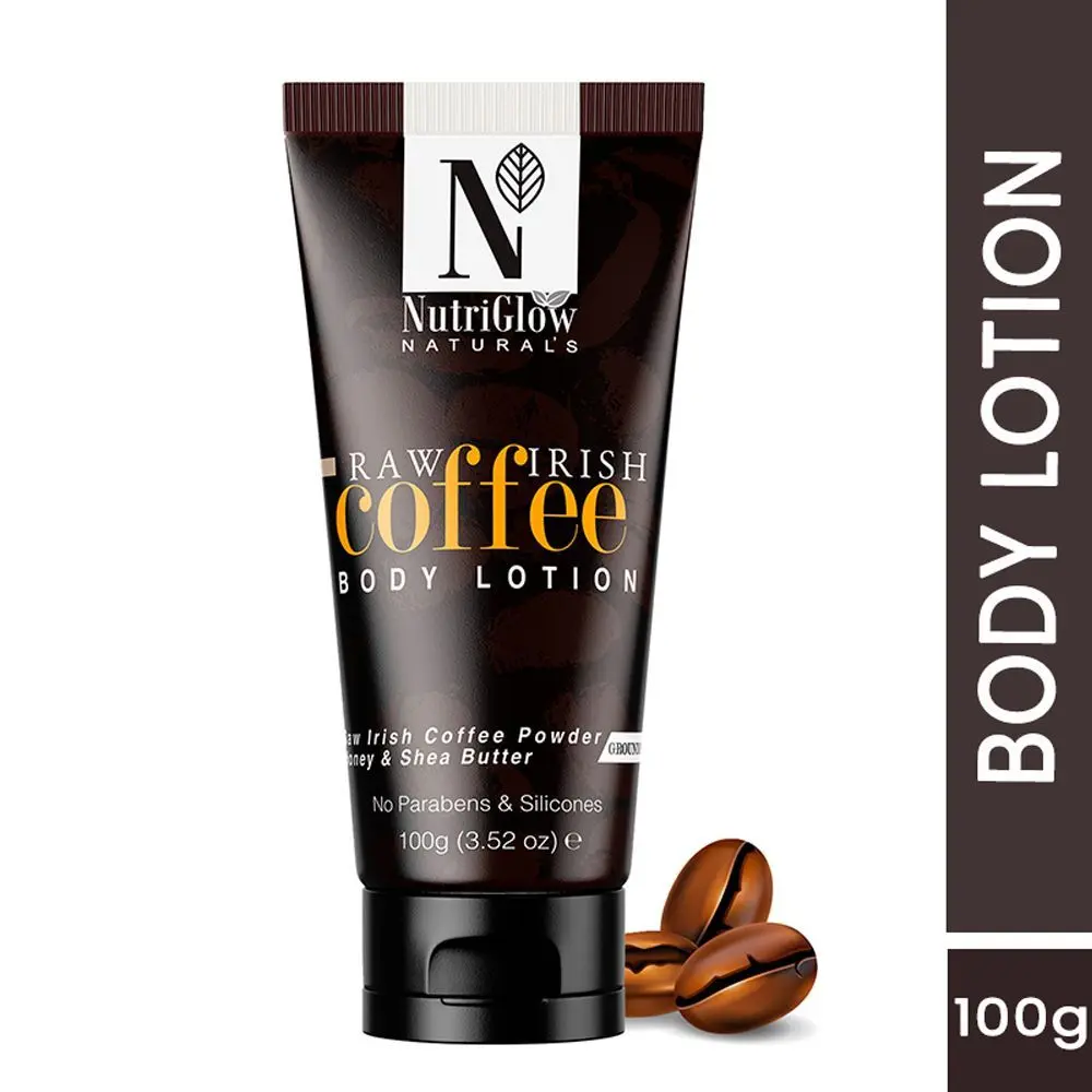 NutriGlow NATURAL'S Raw Irish Coffee Body Lotion to Treat Dull Skin, Lightweight, 100gm