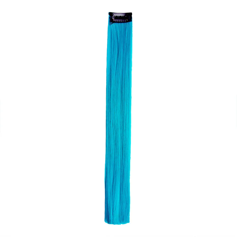 Streak Street Aquamarine Blue Straight Clip-On Strands