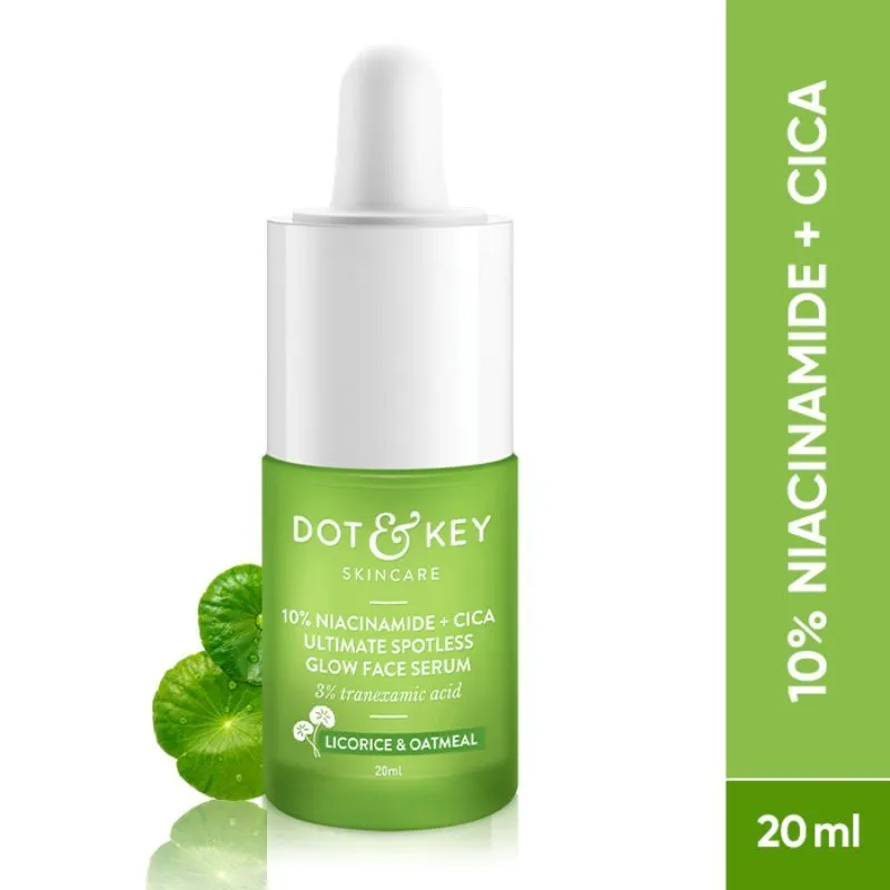 Dot & Key 10% Niacinamide Cica Calming Face Serum- Reduces Acne, Dark Spots, Redness & Excess Oil