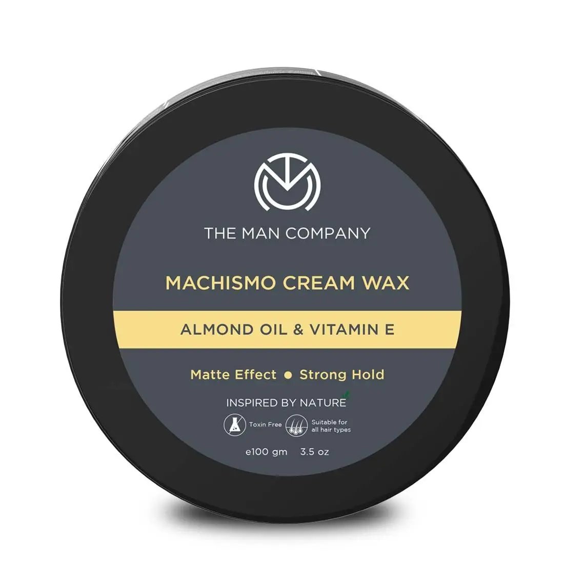 The Man Company Hair Cream Wax for Men - Machismo | Strong Hold Styling | Matte Finish with Volume | Beeswax | Non Greasy - 100gm