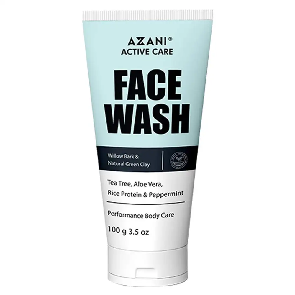 Azani Active Care Face Wash,  100 g  Willow Bark & Natural Green Clay