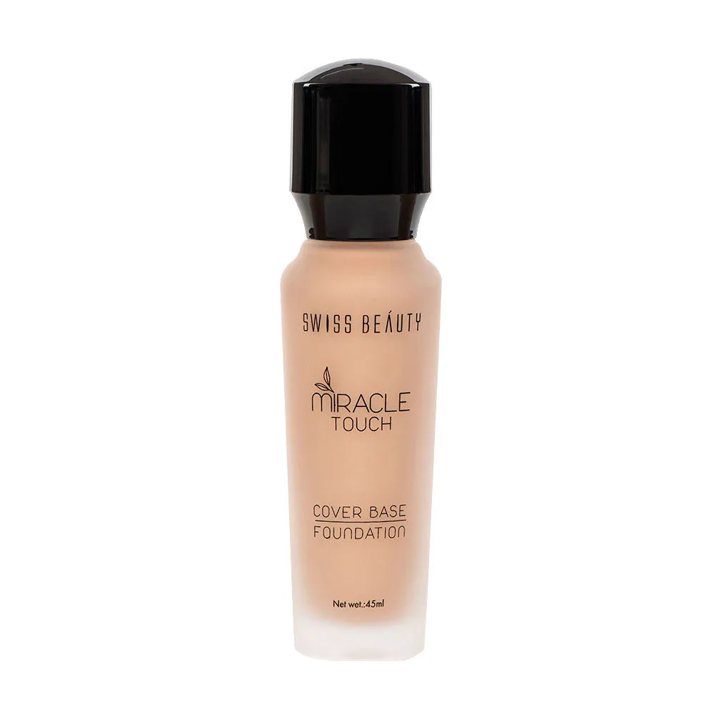 Swiss Beauty Miracle Touch Cover Base Foundation - 01 White Ivory